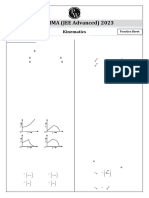 Kinematics - Practice Sheet - Bhishma JEE Advanced 2023