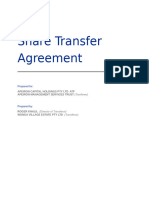 Share Transfer Agreement Sample