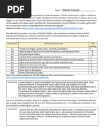 Bill of Right Worksheet