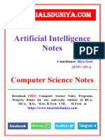 Artificial Intelligence Notes - TutorialsDuniya