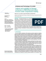 Analysis and Modelling of Damage Mechanism in FDM 3d-Printed Lattice Structure Under Compression Loading