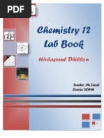 Chemistry 12 Lab Book: Hirdapaul Dhillon