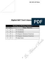 Digital SAT Test 8 Answers