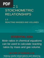 1.3 Reacting Masses and Volumes