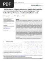 Bus Strat Env - 2024 - Lee - The Interplay of Institutional Pressures Digitalization Capability Environmental Social