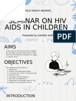 CHN Seminar On Hiv in Children