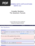 Complex Numbers Video 4 Notes