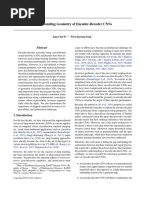 Geomery of Encoder-Decoder CNN