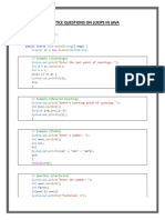 Practice Questions On Loops in Java