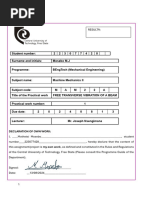 Free Transverse Vibrations Practical Report