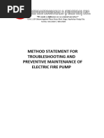 01 - Method Statement For Troubleshooting and PMS Electric Fire Pump System