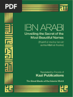 Ibn Arabi Unveiling The Secret of The Most Beautiful Names