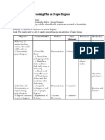 Teaching Plan On Proper Hygiene