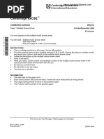 Cambridge IGCSE: Combined Science 0653/12