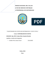 Contabilidad de Costos - Grupo 9 - Costos de Distribucion y Costo Total - Santillan Peña, Andrus