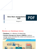 Chapter 4 - Data Base Manipulation Using PHP