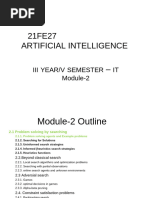 21FE27 Artificial Intelligence - : III Year/V Semester IT Module-2