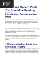 15 Famous Modern Poets You Should Be Reading