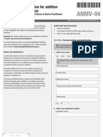 Application For Addition of Notation As An Enrolled Nurse or Nurse Practitioner ANMV 04