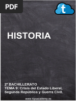 Crisis Del Estado Liberal. Segunda Republica y Guerra Civil