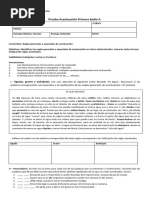 Prueba de Reglas de Acentuación Primero Medio