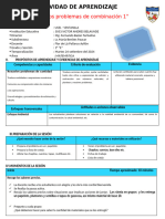 ACTIVIDAD DE APRENDIZAJE Problemas - Combinacion 1-Setiembre