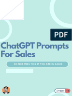 ChatGPT Prompts To Help You With Your Sales. (2500 X 3500 PX)