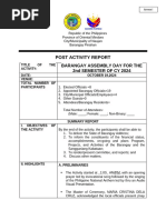 Annex I Post Activity Report Template