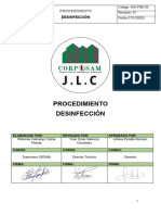 Procedimiento de Desinfeccion