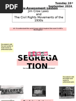 Week 4 Pre Assessment Jim Crow Laws