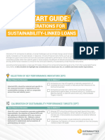 Quick Start Guide-Key Considerations For Sustainability-Linked Loans Checklist