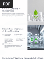 Greener Synthesis of Nanoparticles