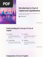 Introduction To Cost of Capital and Capitalization