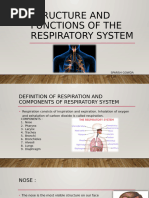 Structure and Functions of The Respiratory System