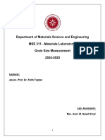 MSE 311 Grain Size Measurement