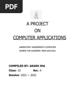 Akash Jha Computer Project Class X