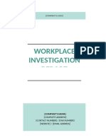 Workplace Investigation Report Template