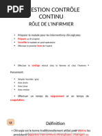 Question Contrôle Continu: Rôle de L'Infirmier