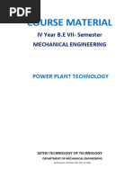 19UME909 Power Plant Engineering Notes