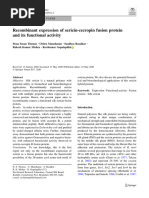 Recombinant Expression of Sericin-Cecropin Fusion Protein and Its Functional Activity