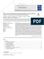 Some Issues Limiting Photo (Cata) Lysis Application in Water Pollutant Control - A Critical Review From Chemistry Perspectives