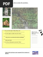 Animals Reading Comprehension Exercises - 5637