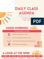 Daily Class Agenda