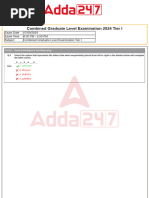 Combined Graduate Level Examination 2024 Tier I