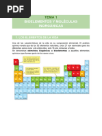 Resumen Tema 1 Los Bioelementos