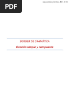 Dossier - Conceptos Gramaticales (Oración Simple y Compuesta)