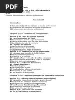 Fascicule de Methodologie de Redaction Du Mémoire