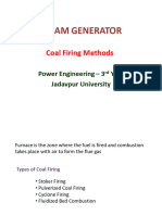 Steam Generator: Coal Firing Methods