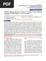 Nativized Hispanic Borrowed Words in Cebuano Visayan Editorial Masanta Nang Badlungon - A Lexical Analysis (Jesum M. Pitogo)