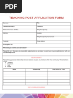 Nelt Application Form - Teacher